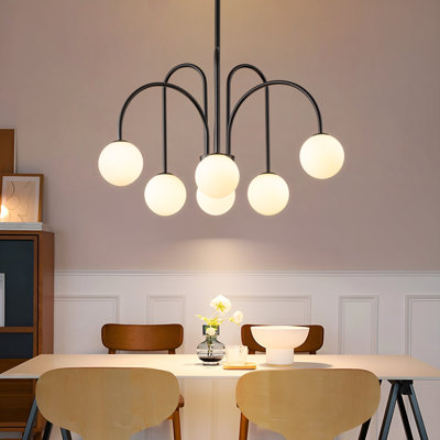 Wade Logan® Bradrick 6 - Light Glass Bubble Dimmable Sputnik